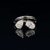 1.45 CT-Fancy Shape-Lab Diamond-Pear - Oval-18KT - WG-Ring-JW111251981219