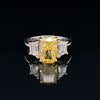 4.02 CT-Fancy Color-Lab Diamond-Cushion-18KT - W/Y G-Ring-724595278