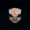 5.22 CT-Fancy Color-Lab Diamond-Cushion-18KT - W/P G-Ring-709518332