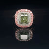 4.02 CT-Fancy Color-Lab Diamond-Cushion-18KT - W/P G-Ring-632426720