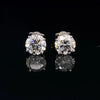 4.00 CT-Classic-Lab Diamond-Round-18KT - WG-Stud Earrings-JW111261999874