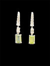 2.71 CT-Fancy Color-Lab Diamond-Emerald-18KT - WG-Earrings-618463136 / 618463138